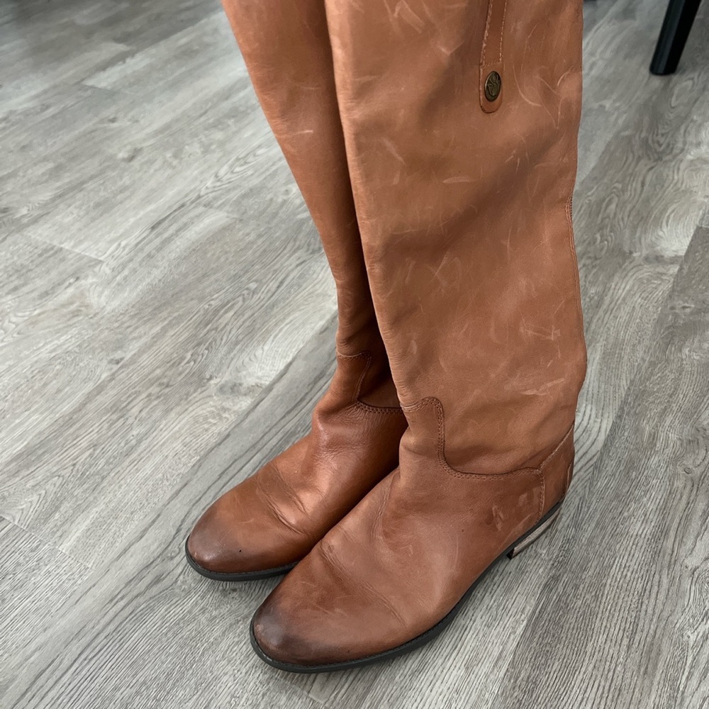 Sam Edelman Riding Zip Up Brown Boot - Picture 3 of 5